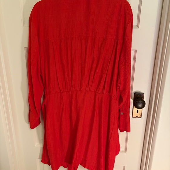 H&M red wrap-around M mini dress - Picture 6 of 12